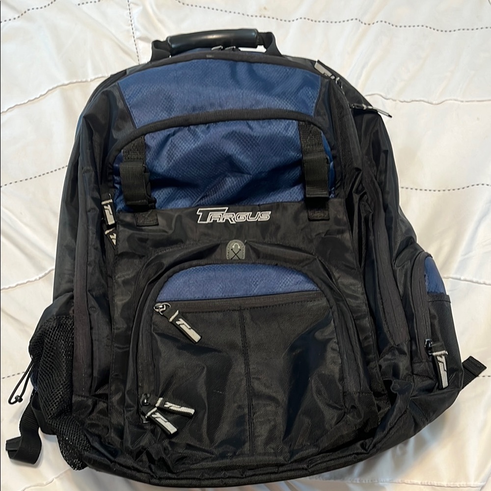 Targus Black and Blue Backpack with Large Capacity, Durable Design, Laptop